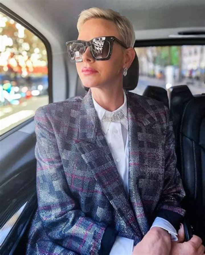 
Princess Charlene of Monaco Sits Front Row at Louis Vuitton Show During Paris Fashion Week 